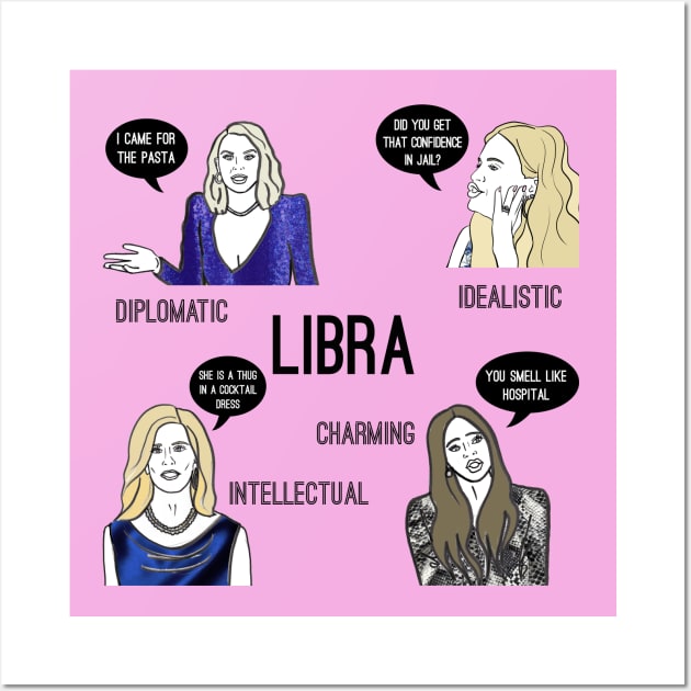 Libra- Bravostrology series Wall Art by Katsillustration